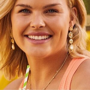 Kendra Scott Set Brielle Linear Drop Earrings & Multi Necklace NWT